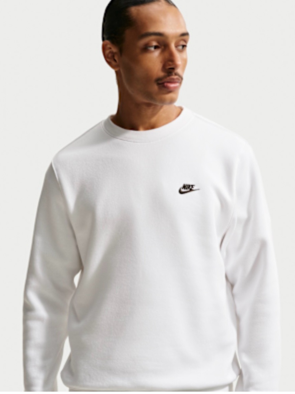 Nike Men's XL Cream Crewneck Sweatshirt with Small Logo Gently Used Condition